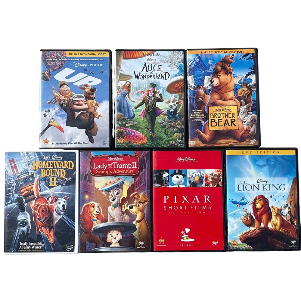 Disney Pixar DVD bundle movie 7 film collection children’s kids family lot